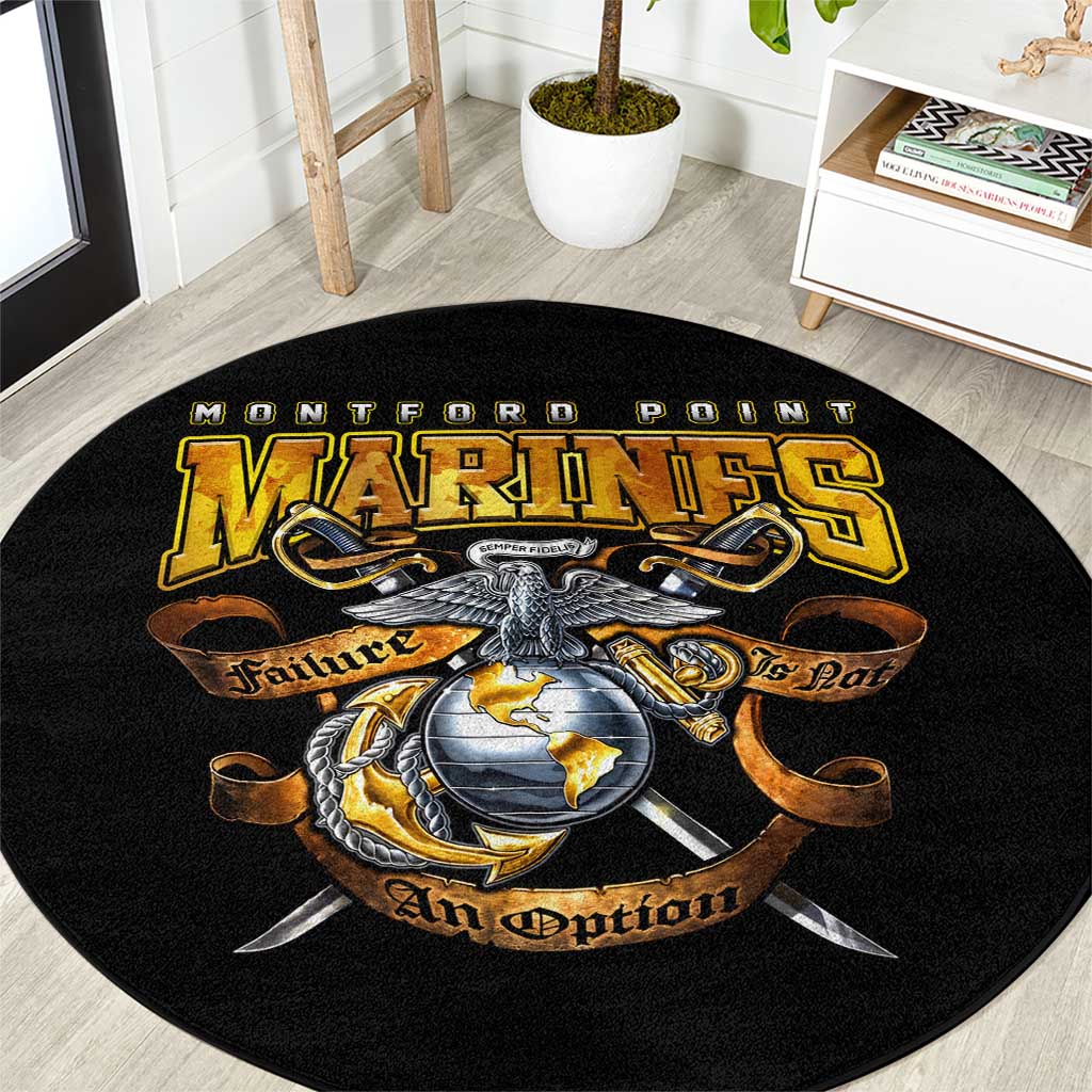 The First Black Marines: A Legacy Etched In Honor Round Carpet - Wonder Print Shop