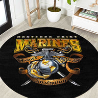 The First Black Marines: A Legacy Etched In Honor Round Carpet - Wonder Print Shop