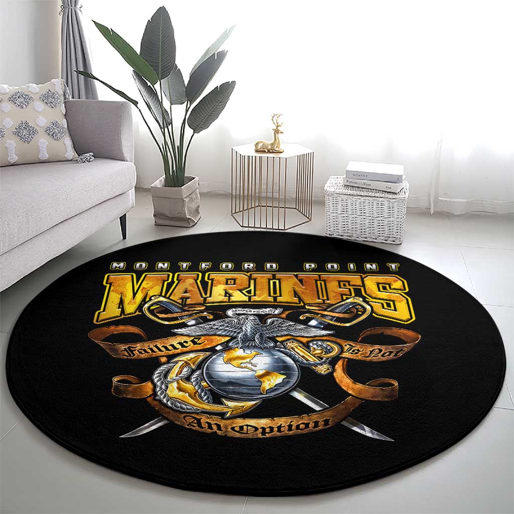 The First Black Marines: A Legacy Etched In Honor Round Carpet - Wonder Print Shop