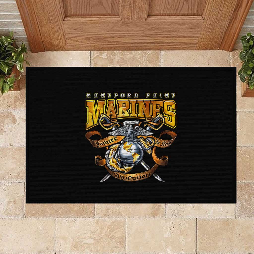The First Black Marines: A Legacy Etched In Honor Rubber Doormat - Wonder Print Shop