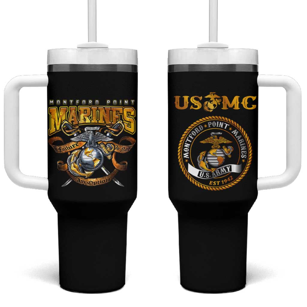 The First Black Marines: A Legacy Etched In Honor Tumbler With Handle - Wonder Print Shop