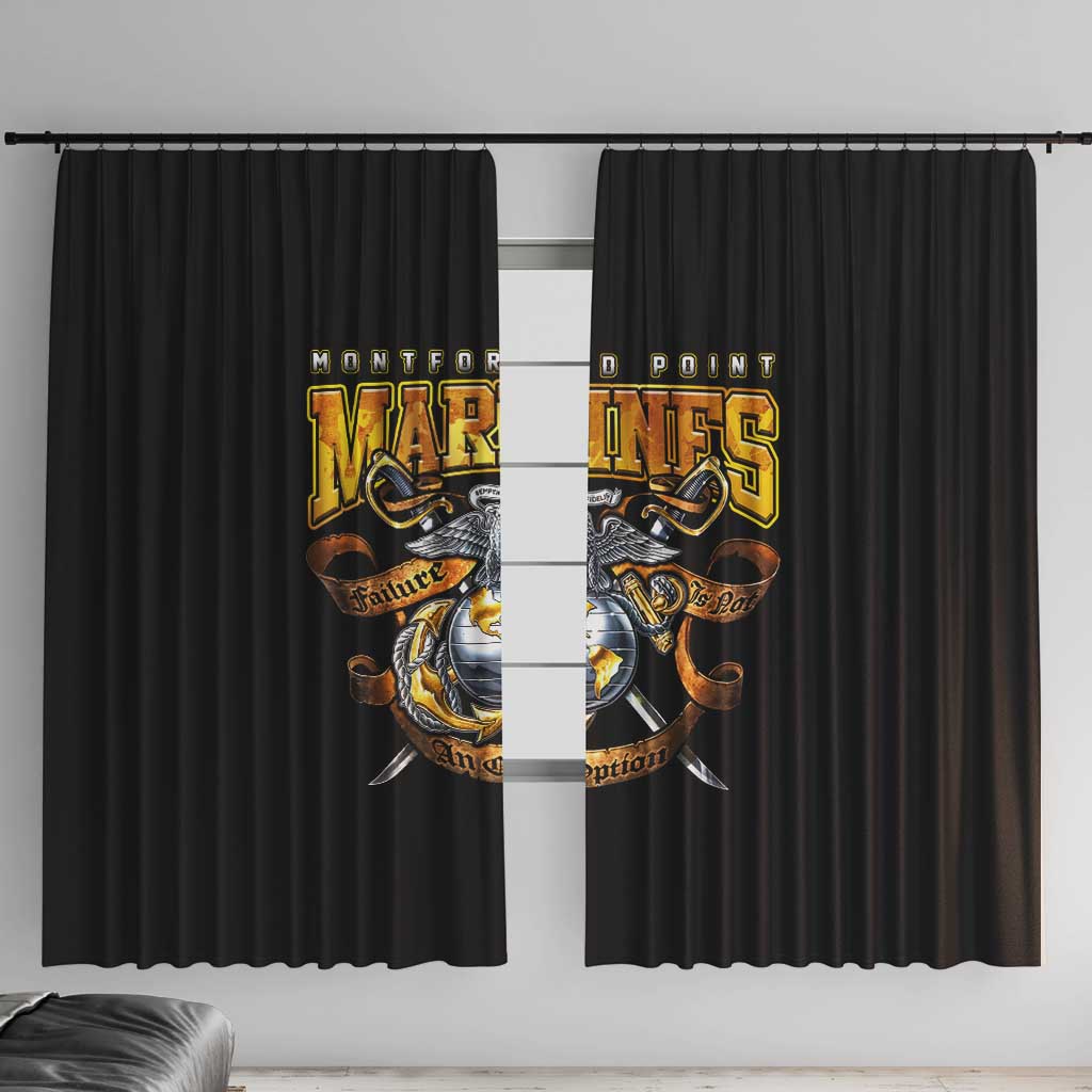 The First Black Marines: A Legacy Etched In Honor Window Curtain - Wonder Print Shop