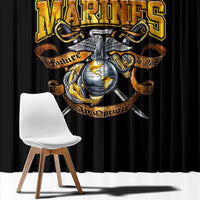The First Black Marines: A Legacy Etched In Honor Window Curtain - Wonder Print Shop