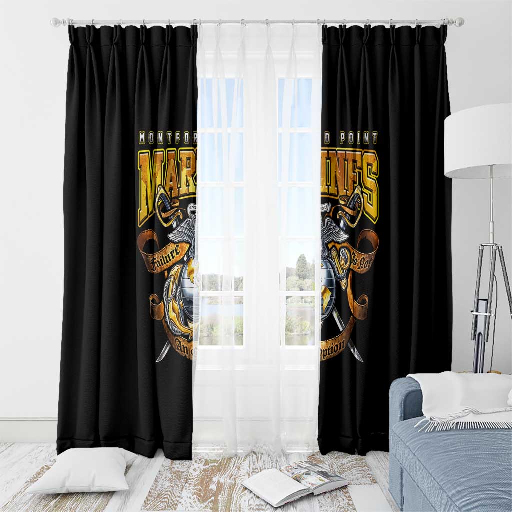 The First Black Marines: A Legacy Etched In Honor Window Curtain - Wonder Print Shop