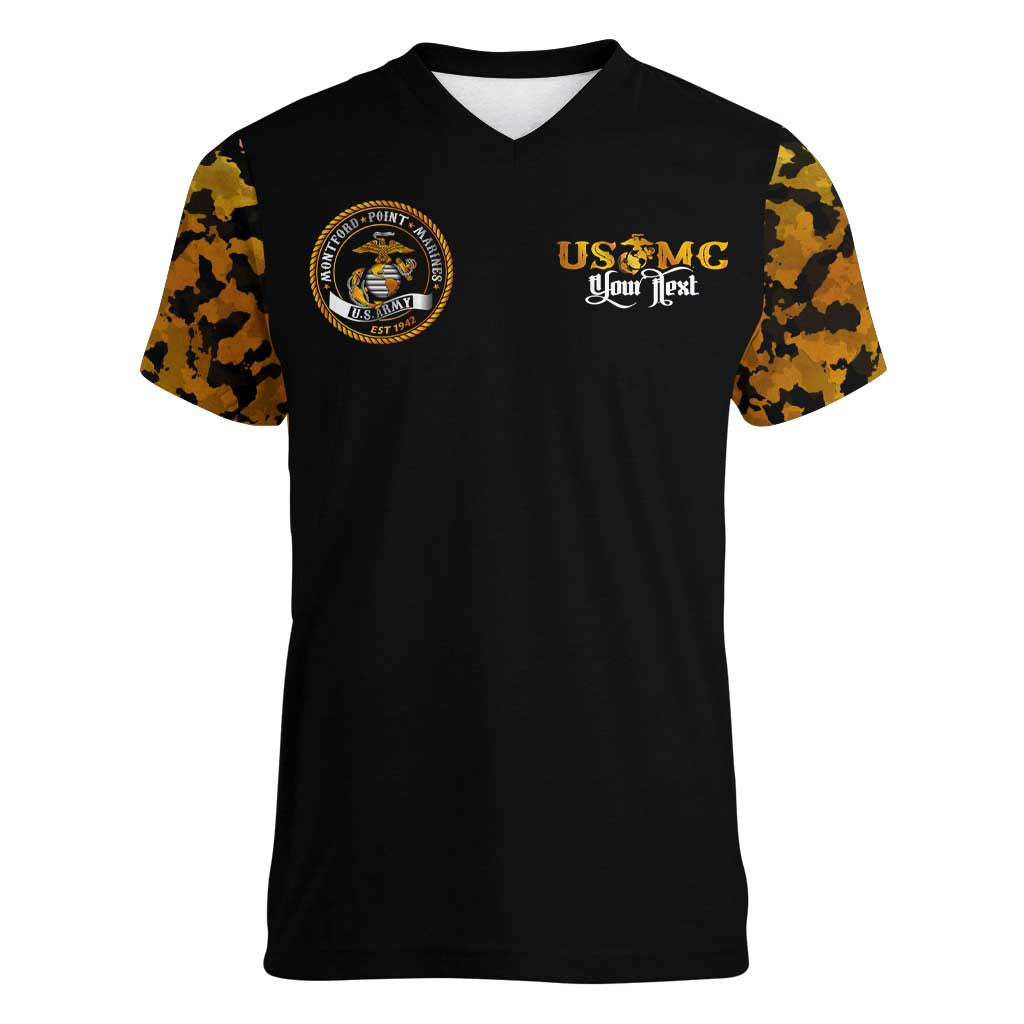The First Black Marines: A Legacy Etched In Honor Women V-Neck T-Shirt - Wonder Print Shop