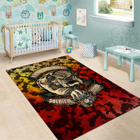 Chesty The Bulldog: Mascot Of Valor Area Rug - Wonder Print Shop