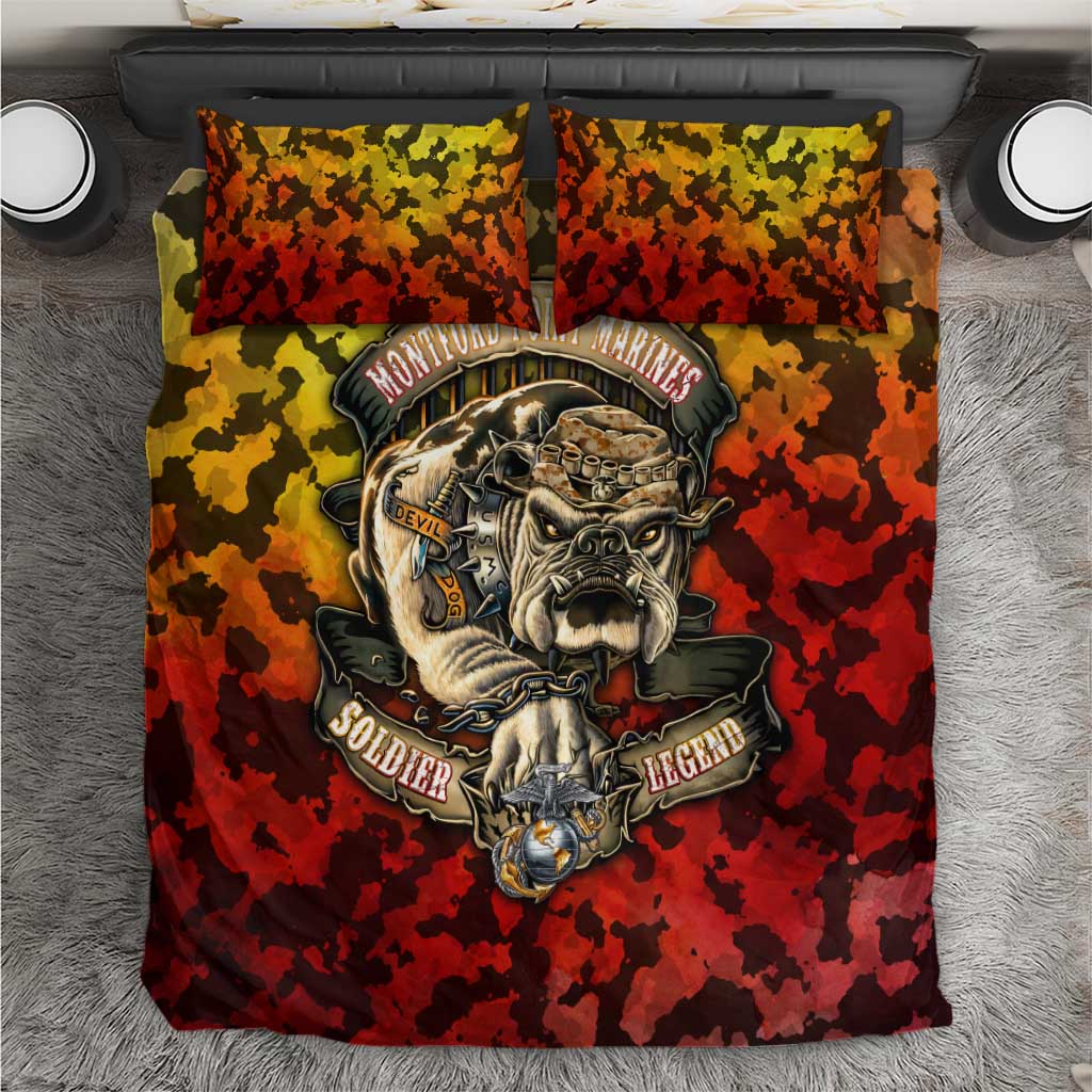 Chesty The Bulldog: Mascot Of Valor Bedding Set - Wonder Print Shop