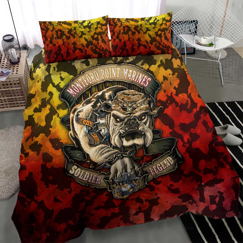Chesty The Bulldog: Mascot Of Valor Bedding Set - Wonder Print Shop