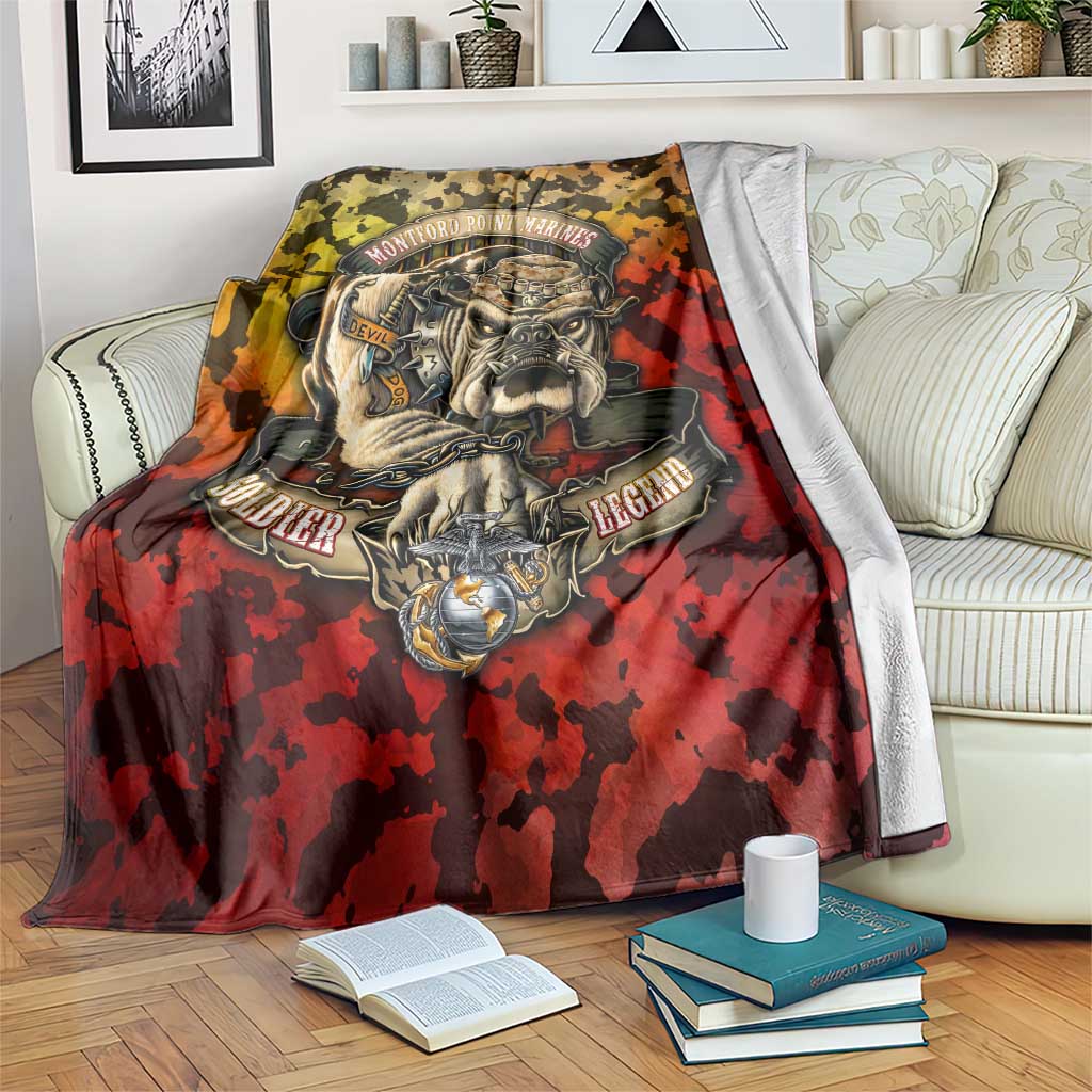 Chesty The Bulldog: Mascot Of Valor Blanket - Wonder Print Shop