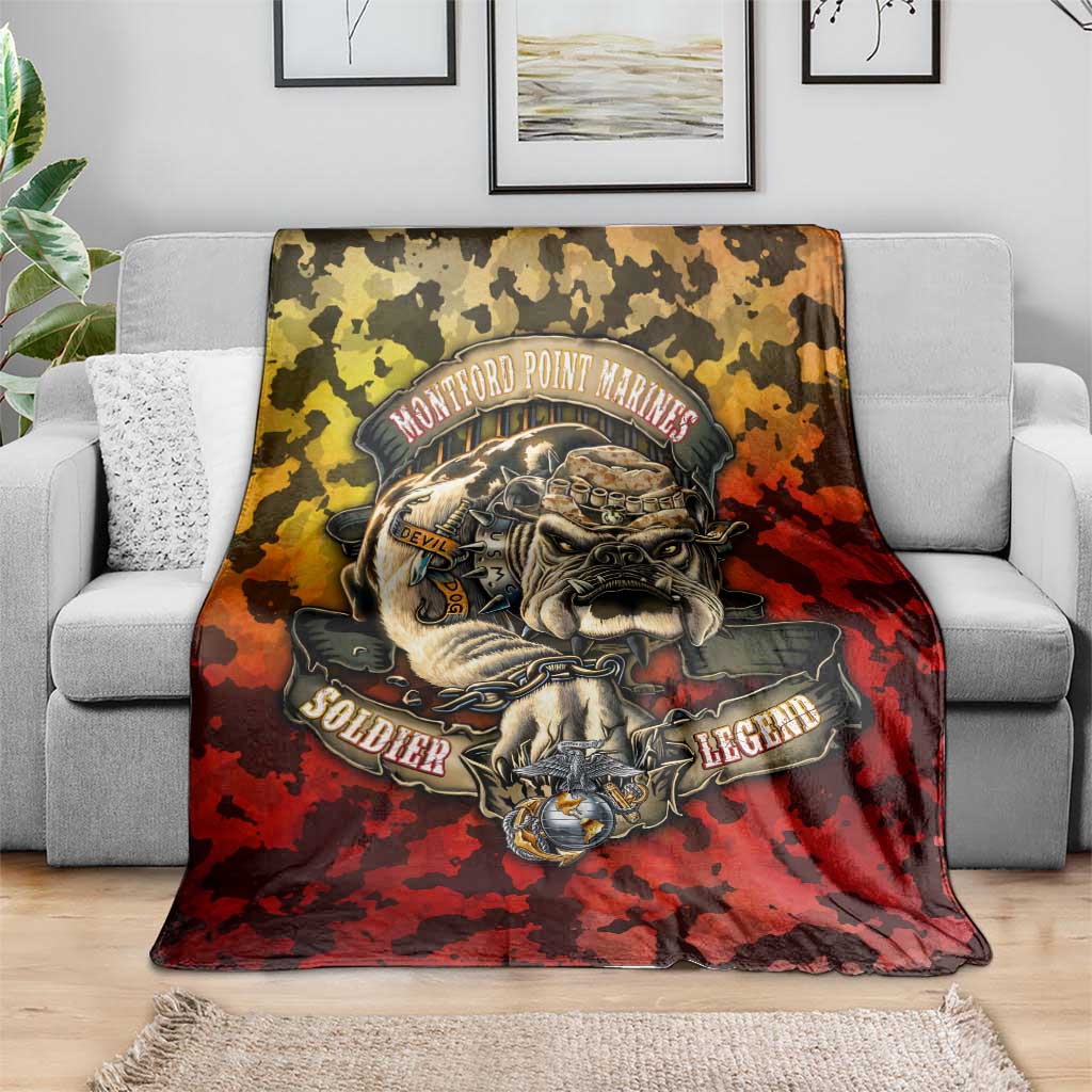 Chesty The Bulldog: Mascot Of Valor Blanket - Wonder Print Shop