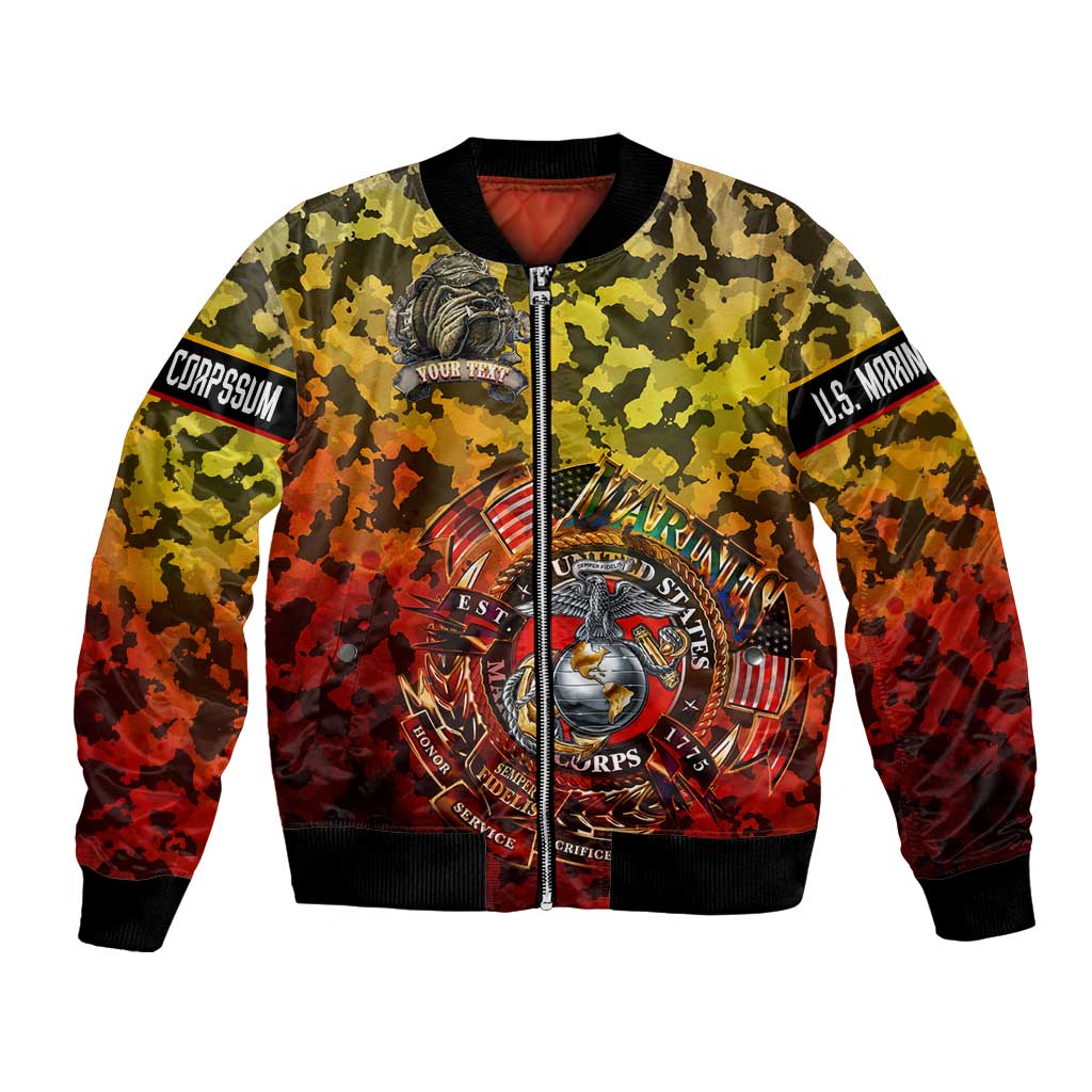 Chesty The Bulldog: Mascot Of Valor Bomber Jacket - Wonder Print Shop