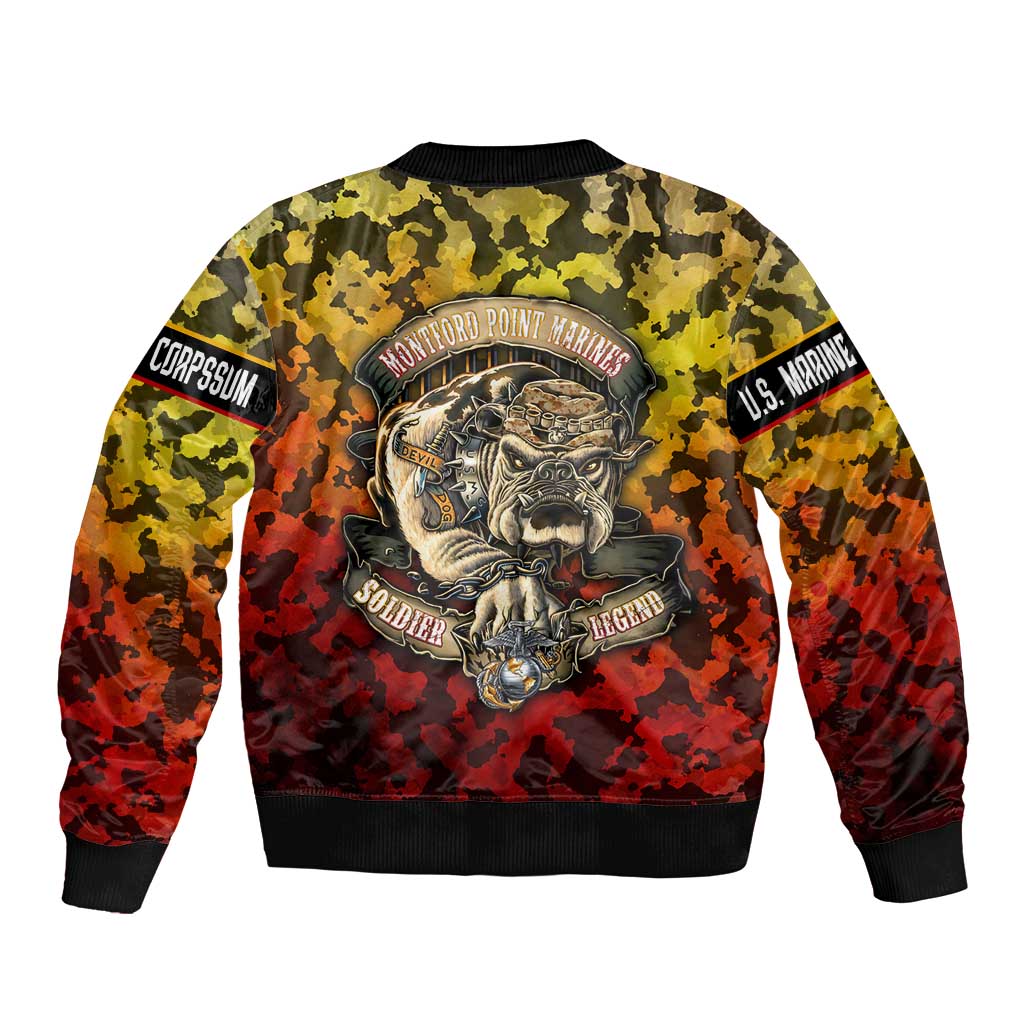 Chesty The Bulldog: Mascot Of Valor Bomber Jacket - Wonder Print Shop