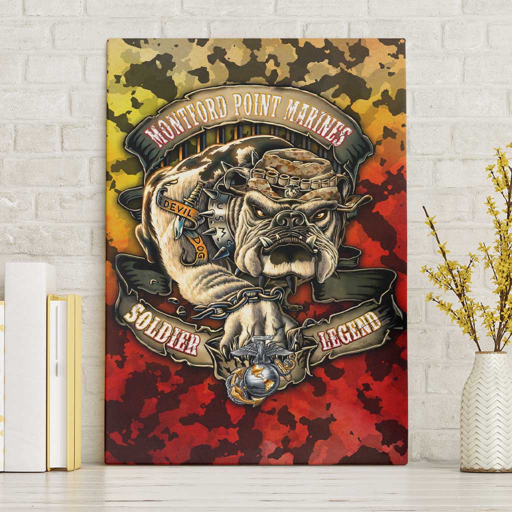 Chesty The Bulldog: Mascot Of Valor Canvas Wall Art - Wonder Print Shop