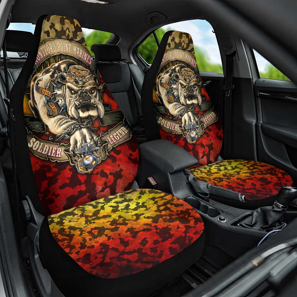Chesty The Bulldog: Mascot Of Valor Car Seat Cover - Wonder Print Shop