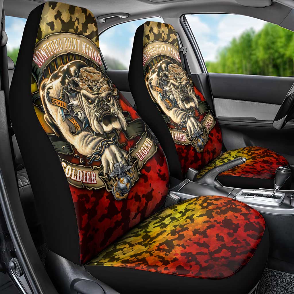 Chesty The Bulldog: Mascot Of Valor Car Seat Cover - Wonder Print Shop