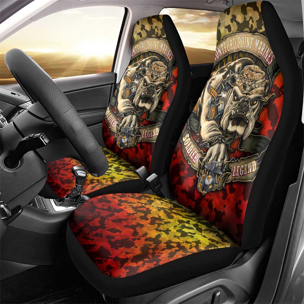 Chesty The Bulldog: Mascot Of Valor Car Seat Cover - Wonder Print Shop