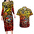 Chesty The Bulldog: Mascot Of Valor Couples Matching Long Sleeve Bodycon Dress and Hawaiian Shirt - Wonder Print Shop