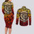 Chesty The Bulldog: Mascot Of Valor Couples Matching Long Sleeve Bodycon Dress and Long Sleeve Button Shirt - Wonder Print Shop