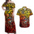 Chesty The Bulldog: Mascot Of Valor Couples Matching Off Shoulder Maxi Dress and Hawaiian Shirt - Wonder Print Shop