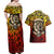 Chesty The Bulldog: Mascot Of Valor Couples Matching Off Shoulder Maxi Dress and Hawaiian Shirt - Wonder Print Shop