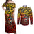 Chesty The Bulldog: Mascot Of Valor Couples Matching Off Shoulder Maxi Dress and Long Sleeve Button Shirt - Wonder Print Shop