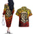 Chesty The Bulldog: Mascot Of Valor Couples Matching Off The Shoulder Long Sleeve Dress and Hawaiian Shirt - Wonder Print Shop