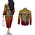 Chesty The Bulldog: Mascot Of Valor Couples Matching Off The Shoulder Long Sleeve Dress and Long Sleeve Button Shirt - Wonder Print Shop