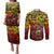 Chesty The Bulldog: Mascot Of Valor Couples Matching Puletasi and Long Sleeve Button Shirt - Wonder Print Shop