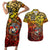 Chesty The Bulldog: Mascot Of Valor Couples Matching Short Sleeve Bodycon Dress and Hawaiian Shirt - Wonder Print Shop
