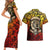 Chesty The Bulldog: Mascot Of Valor Couples Matching Short Sleeve Bodycon Dress and Hawaiian Shirt - Wonder Print Shop