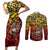 Chesty The Bulldog: Mascot Of Valor Couples Matching Short Sleeve Bodycon Dress and Long Sleeve Button Shirt - Wonder Print Shop