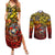 Chesty The Bulldog: Mascot Of Valor Couples Matching Summer Maxi Dress and Long Sleeve Button Shirt - Wonder Print Shop