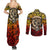 Chesty The Bulldog: Mascot Of Valor Couples Matching Summer Maxi Dress and Long Sleeve Button Shirt - Wonder Print Shop