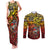 Chesty The Bulldog: Mascot Of Valor Couples Matching Tank Maxi Dress and Long Sleeve Button Shirt - Wonder Print Shop