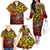 Chesty The Bulldog: Mascot Of Valor Family Matching Off The Shoulder Long Sleeve Dress and Hawaiian Shirt - Wonder Print Shop