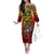 Chesty The Bulldog: Mascot Of Valor Family Matching Off The Shoulder Long Sleeve Dress and Hawaiian Shirt - Wonder Print Shop