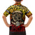 Chesty The Bulldog: Mascot Of Valor Family Matching Short Sleeve Bodycon Dress and Hawaiian Shirt - Wonder Print Shop