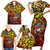 Chesty The Bulldog: Mascot Of Valor Family Matching Short Sleeve Bodycon Dress and Hawaiian Shirt - Wonder Print Shop