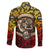 Chesty The Bulldog: Mascot Of Valor Family Matching Short Sleeve Bodycon Dress and Hawaiian Shirt - Wonder Print Shop