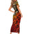 Chesty The Bulldog: Mascot Of Valor Family Matching Short Sleeve Bodycon Dress and Hawaiian Shirt - Wonder Print Shop