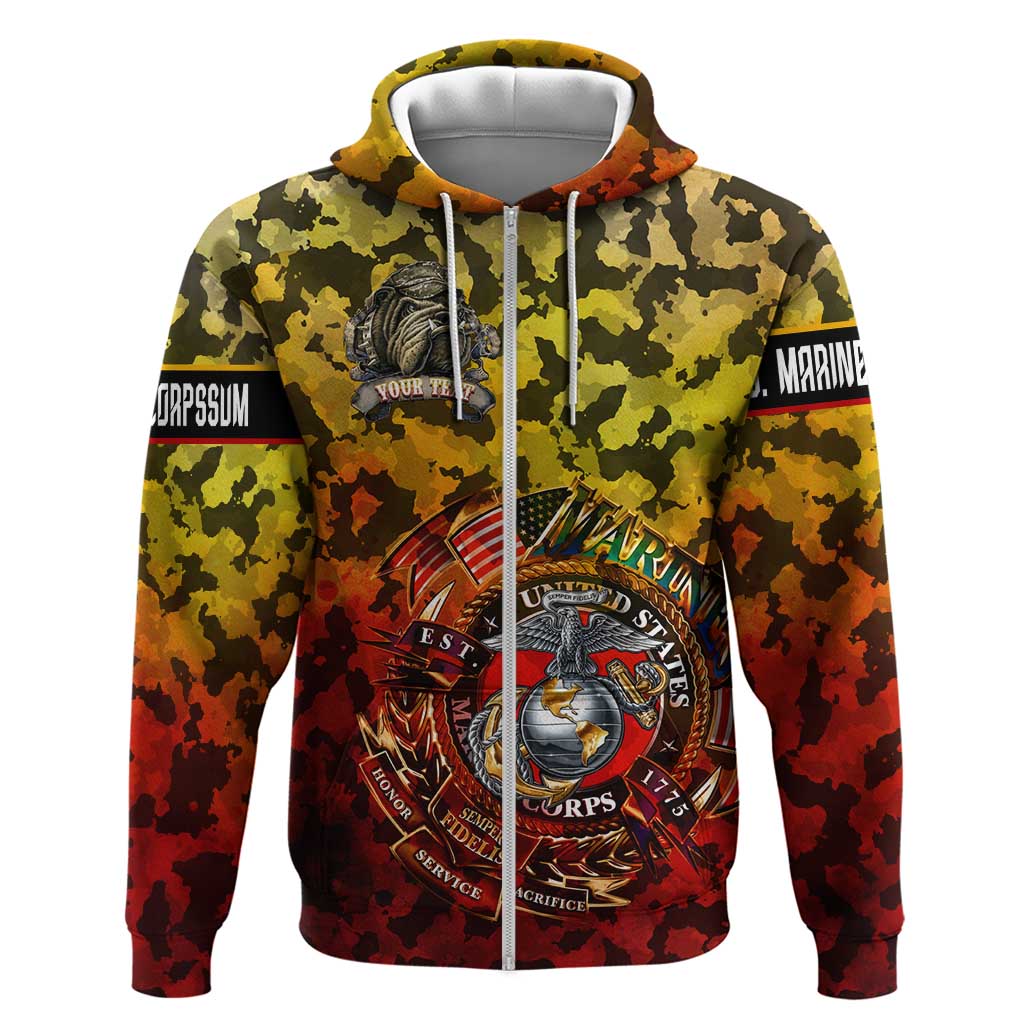 Chesty The Bulldog: Mascot Of Valor Hoodie - Wonder Print Shop
