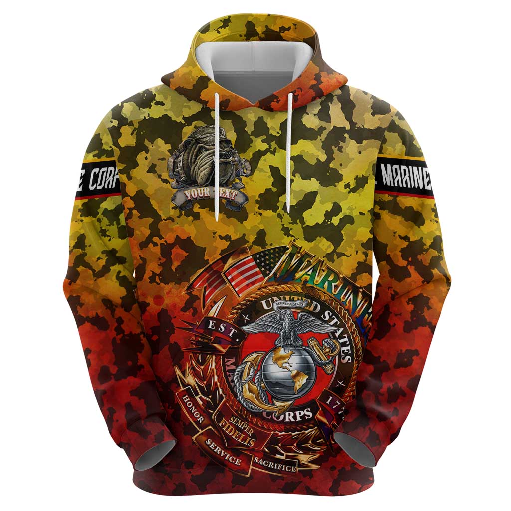 Chesty The Bulldog: Mascot Of Valor Hoodie - Wonder Print Shop