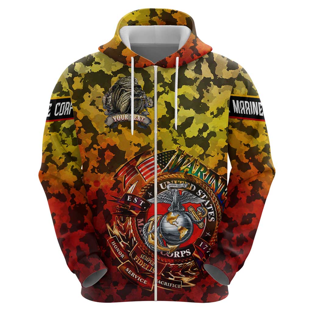 Chesty The Bulldog: Mascot Of Valor Hoodie - Wonder Print Shop