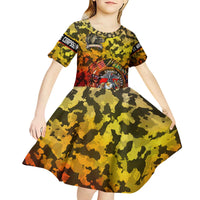 Chesty The Bulldog: Mascot Of Valor Kid Short Sleeve Dress - Wonder Print Shop