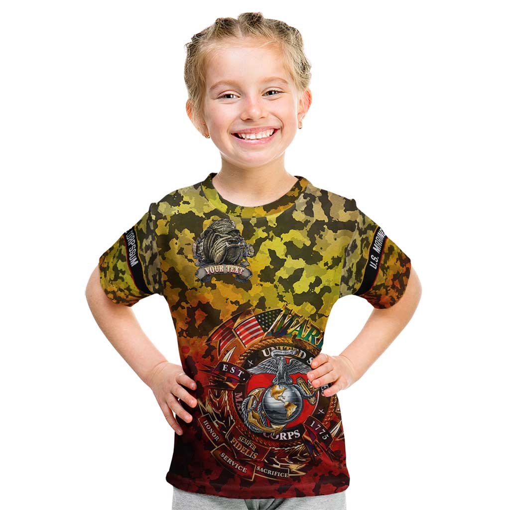 Chesty The Bulldog: Mascot Of Valor Kid T Shirt - Wonder Print Shop