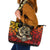 Chesty The Bulldog: Mascot Of Valor Leather Tote Bag - Wonder Print Shop