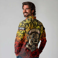 Chesty The Bulldog: Mascot Of Valor Long Sleeve Polo Shirt - Wonder Print Shop