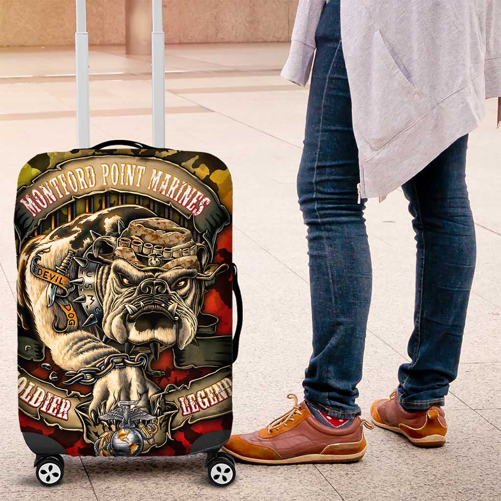 Chesty The Bulldog: Mascot Of Valor Luggage Cover - Wonder Print Shop