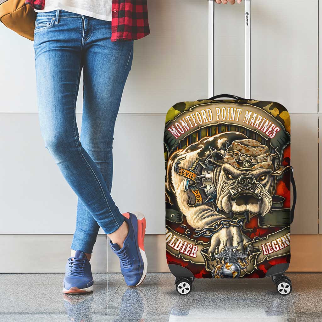 Chesty The Bulldog: Mascot Of Valor Luggage Cover - Wonder Print Shop