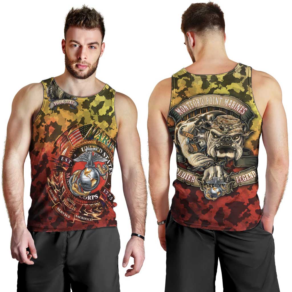Chesty The Bulldog: Mascot Of Valor Men Tank Top - Wonder Print Shop